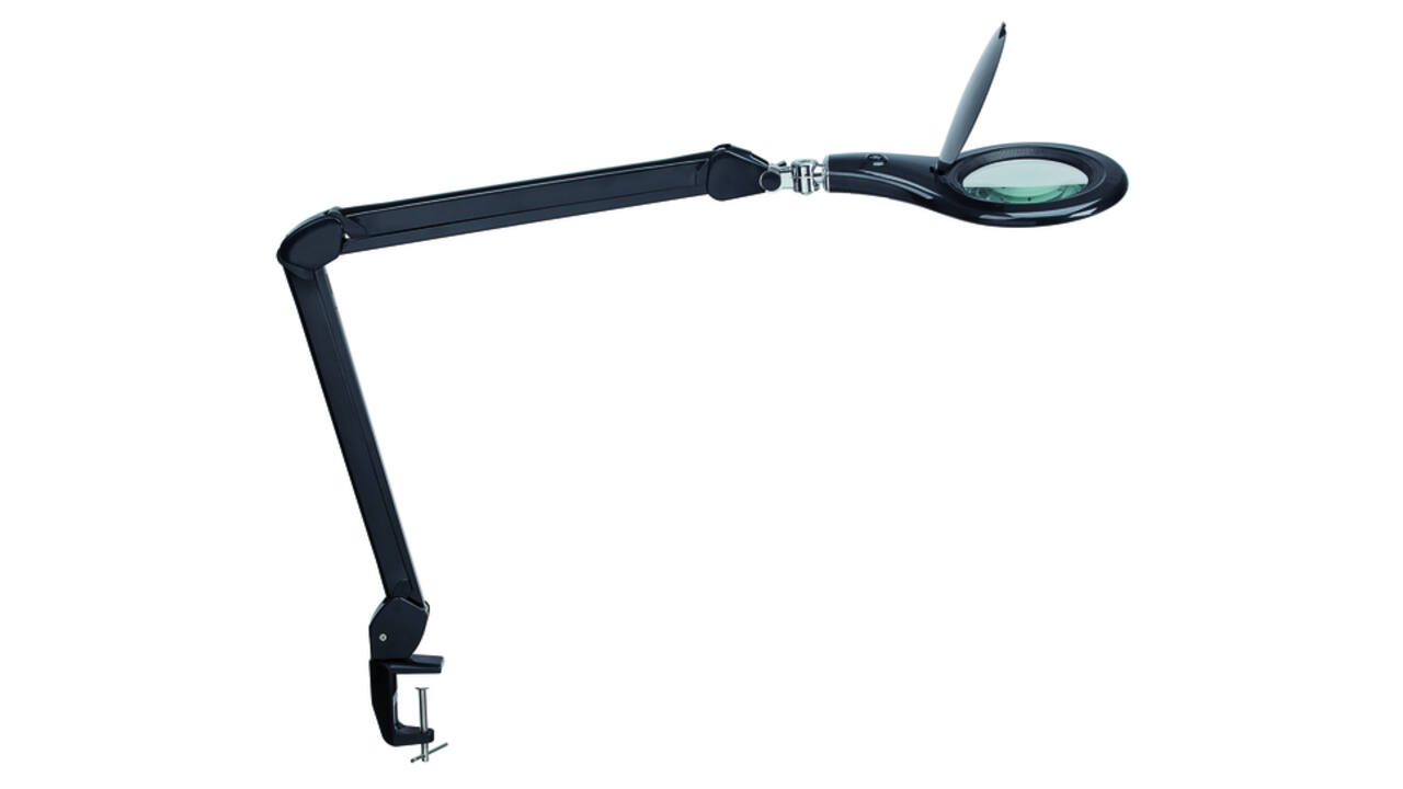 Loeplamp MAUL Makro LED met tafelklem lens 144 cm2 zwart