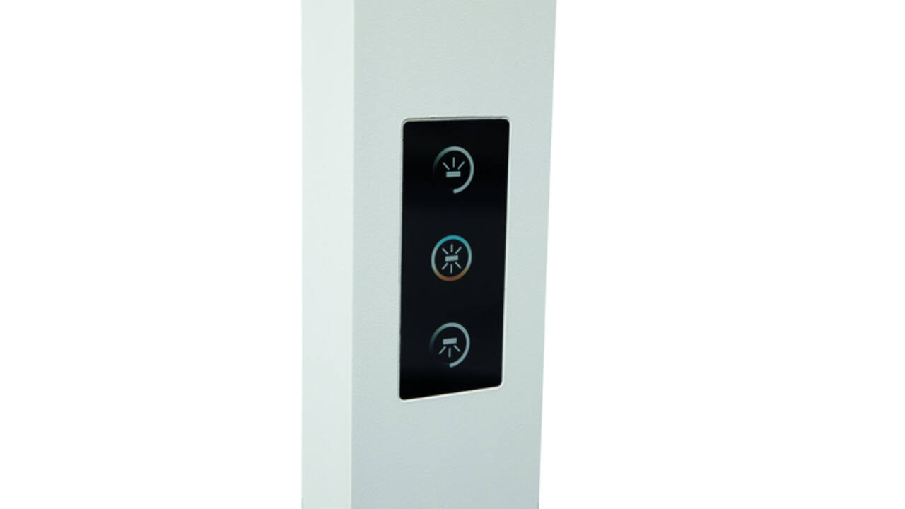 Vloerlamp MAUL Sirius LED beweging- daglichtsensor dimbaar wit