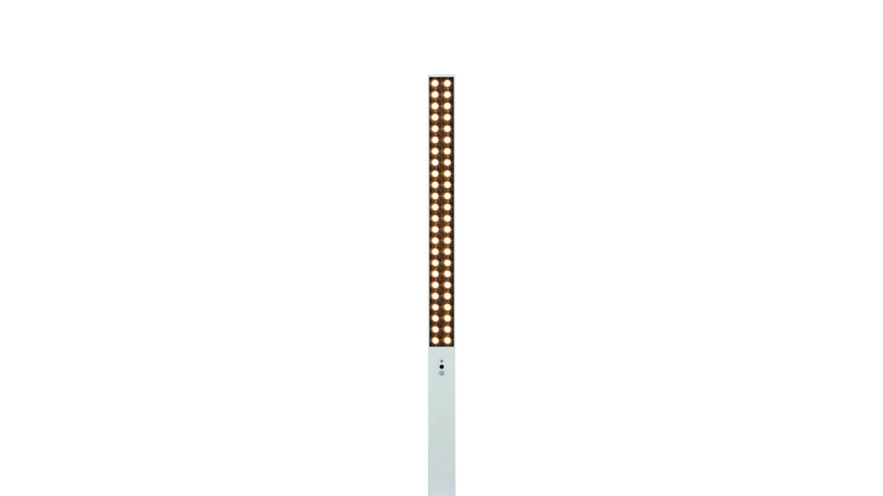 Vloerlamp MAUL Sirius LED beweging- daglichtsensor dimbaar wit