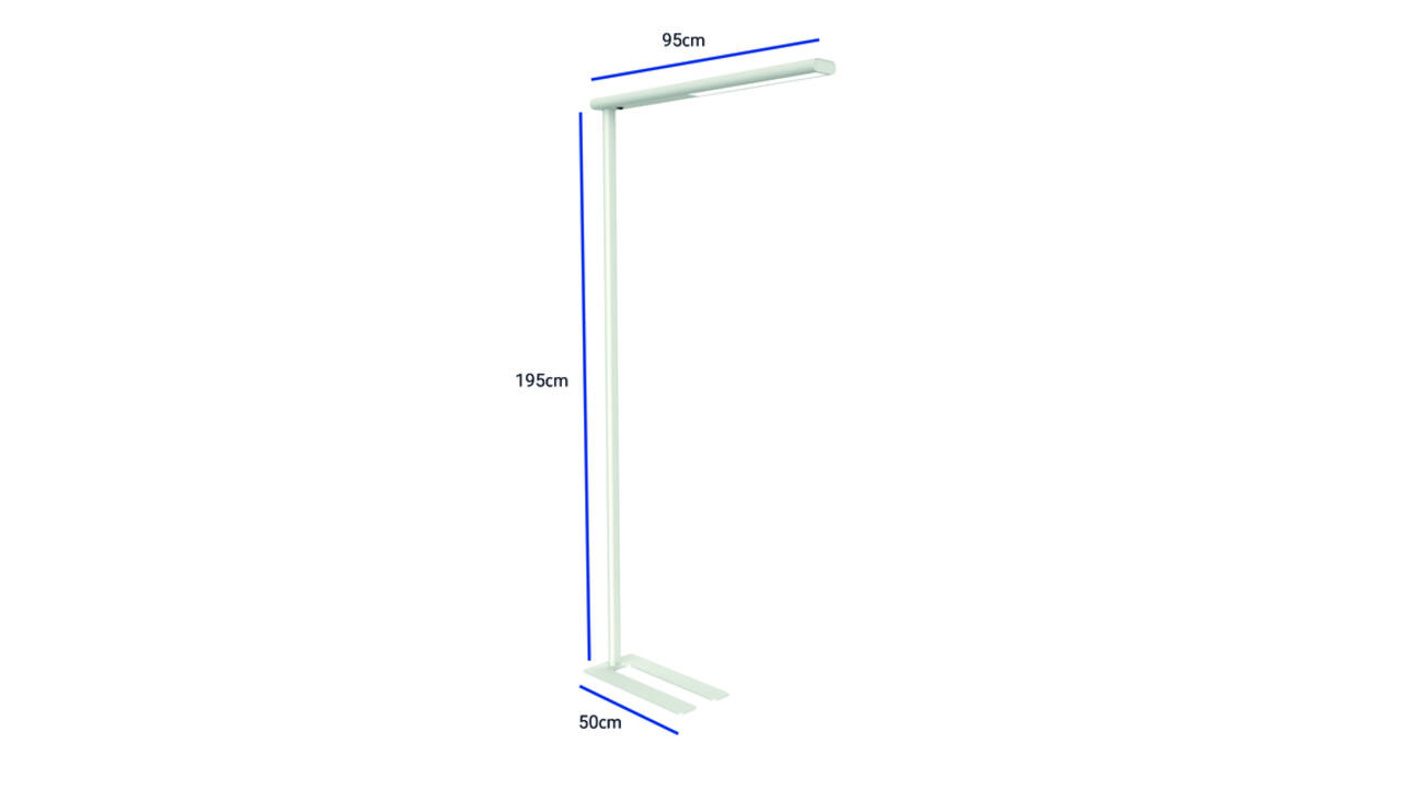 Vloerlamp MAUL Jet LED hoog 195cm wit