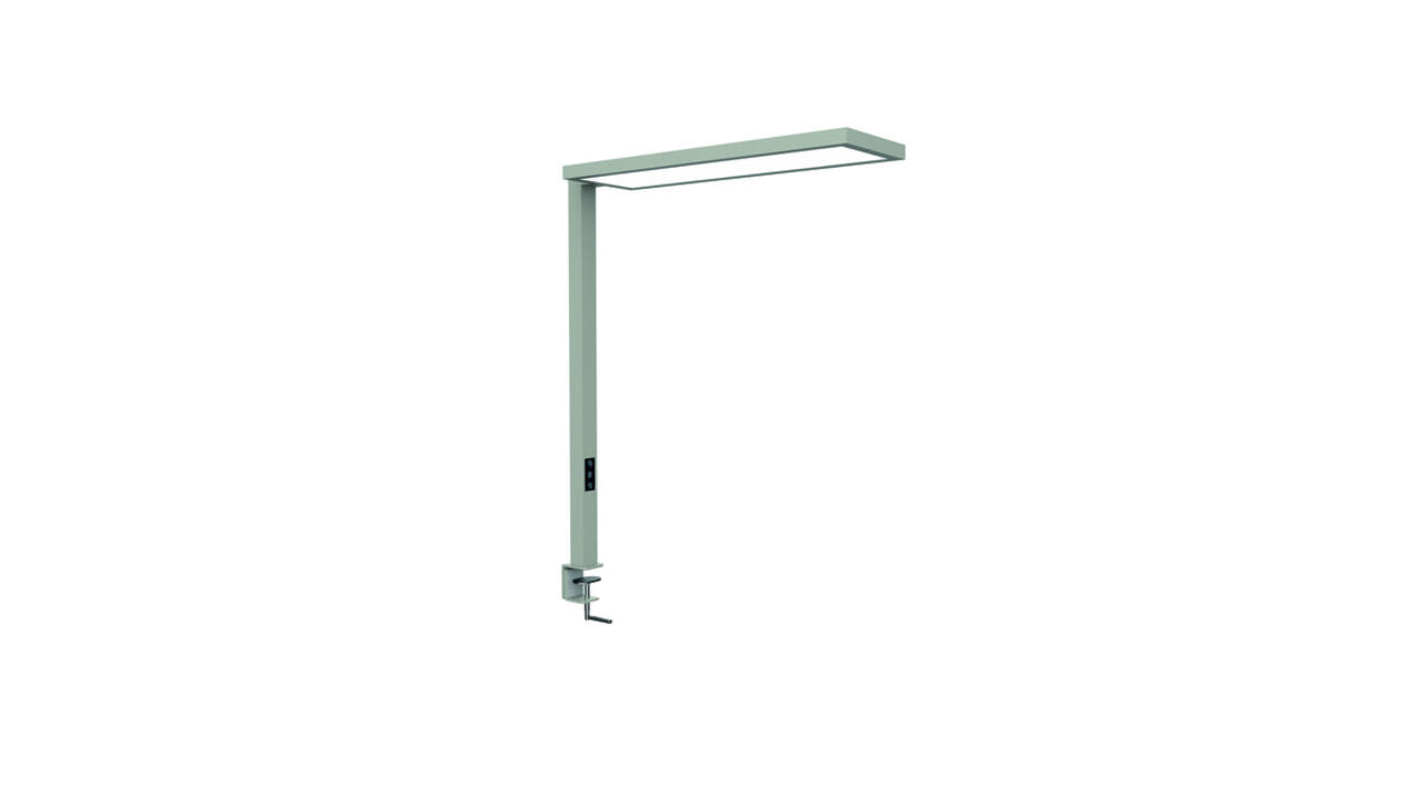 Werkpleklamp tafelklem MAUL Senja LED beweging- daglichtsensor dimbaar zilver
