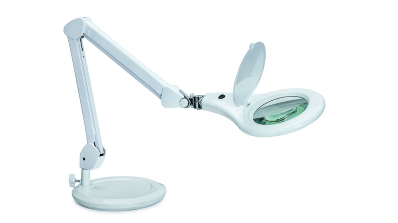 Loeplamp MAUL Makro LED met voet lens 144 cm2 wit