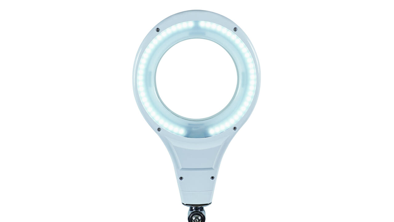 Loeplamp MAUL Makro LED met voet lens 144 cm2 wit