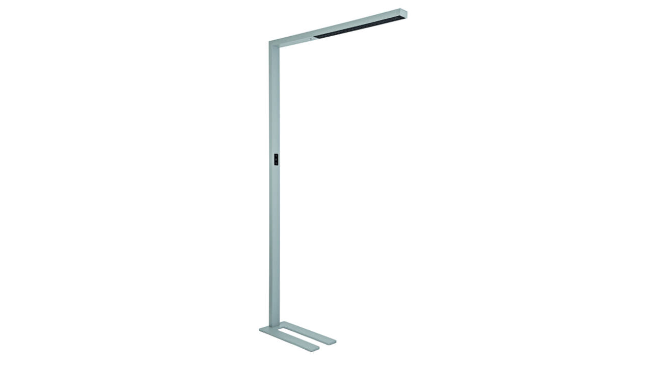 Vloerlamp MAUL Sirius LED beweging- daglichtsensor dimbaar zilver