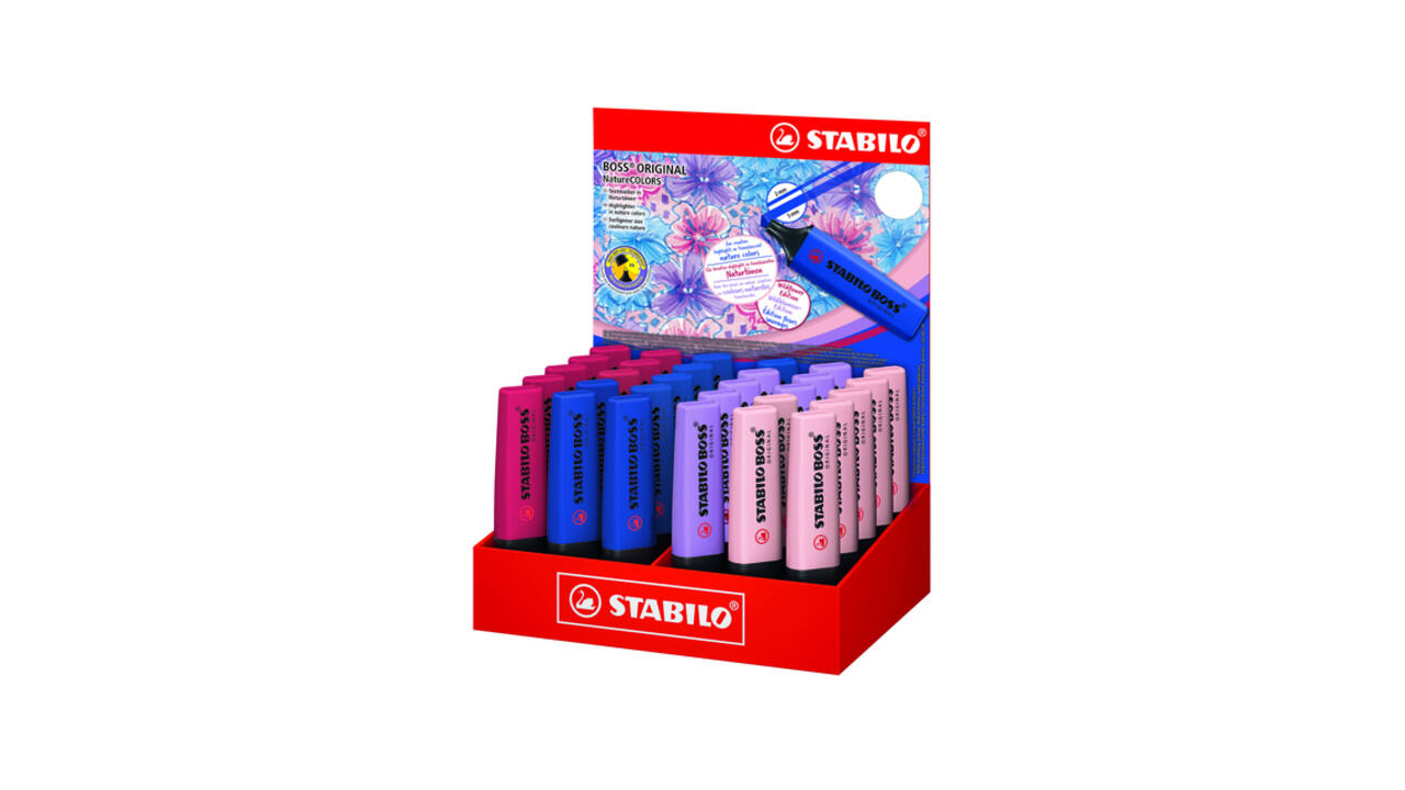 Markeerstift STABILO Boss Wildflower display groot assorti