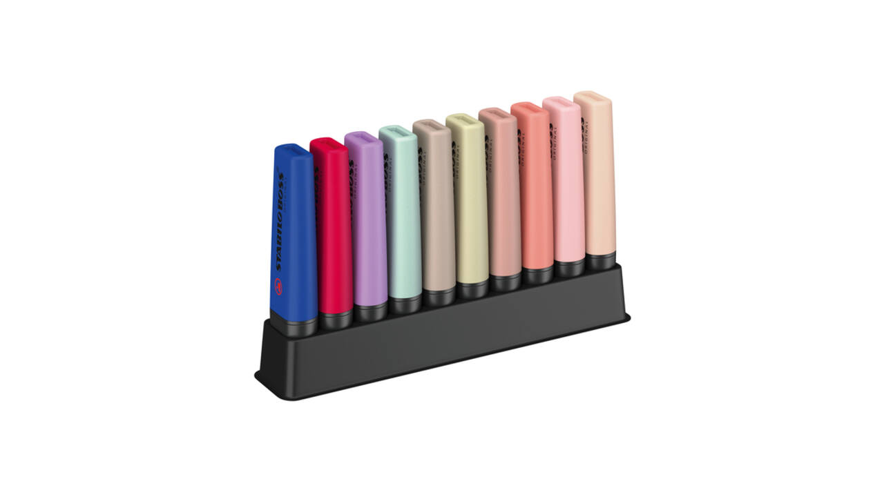 Markeerstift STABILO Boss Wildflower & Nature Colors ass deskset 10st