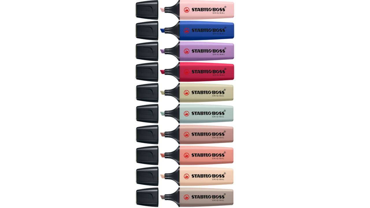 Markeerstift STABILO Boss Wildflower & Nature Colors ass deskset 10st