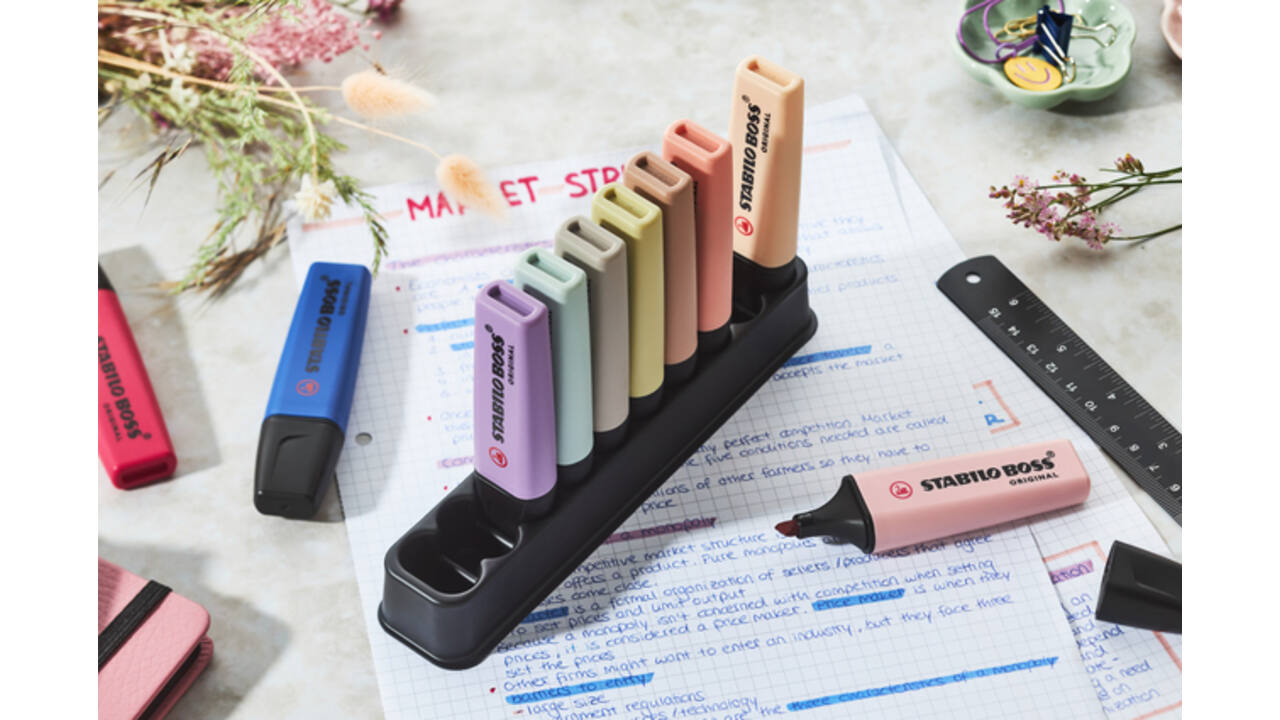 Markeerstift STABILO Boss Wildflower & Nature Colors ass deskset 10st