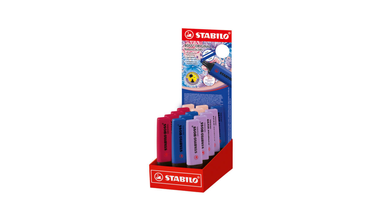 Markeerstift STABILO Boss Wildflower display klein assorti