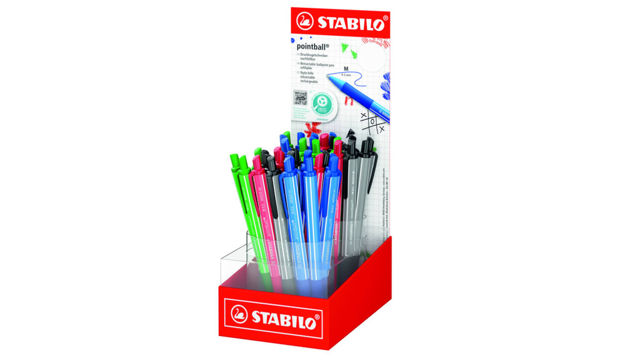 Balpen STABILO pointball colorful medium assorti