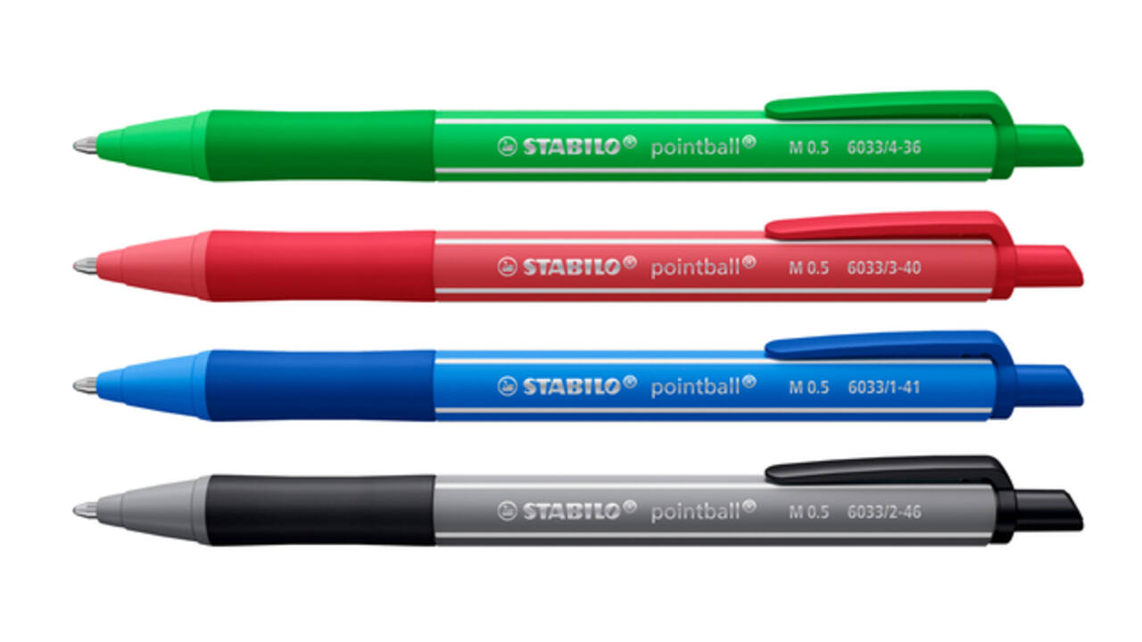 Balpen STABILO pointball colorful medium assorti