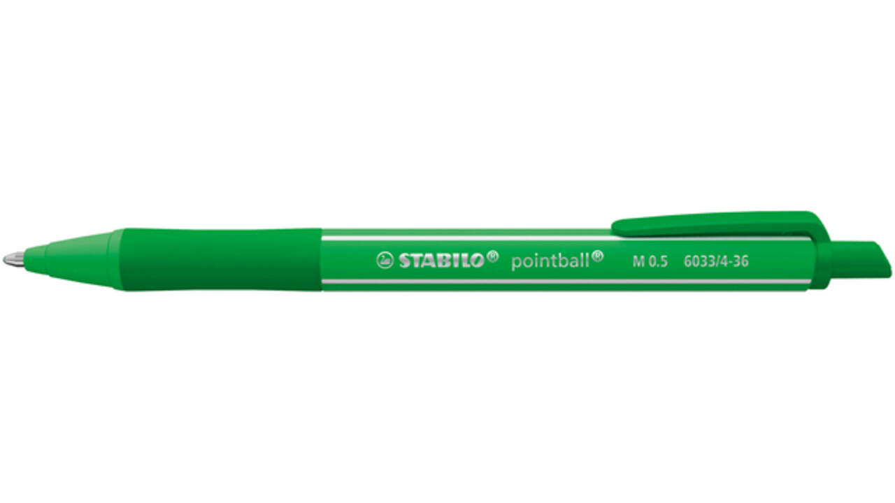 Balpen STABILO pointball colorful medium groen