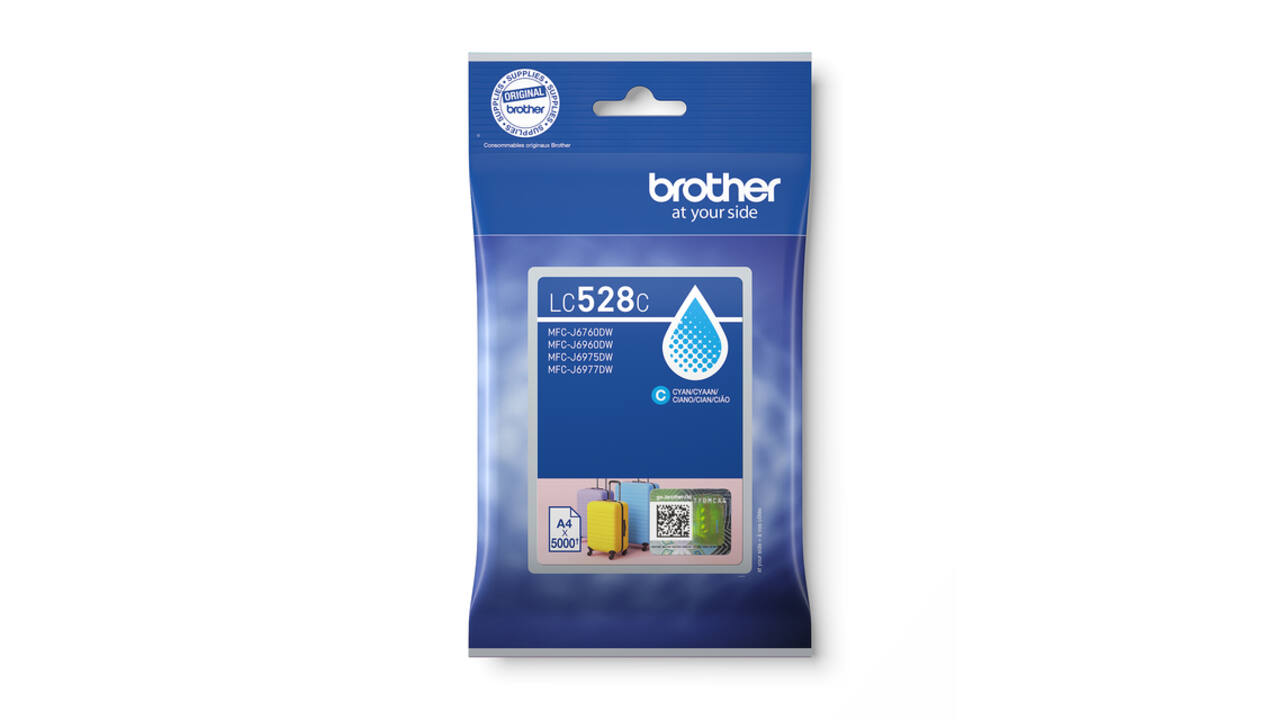 Inktcartridge Brother LC-528C blauw