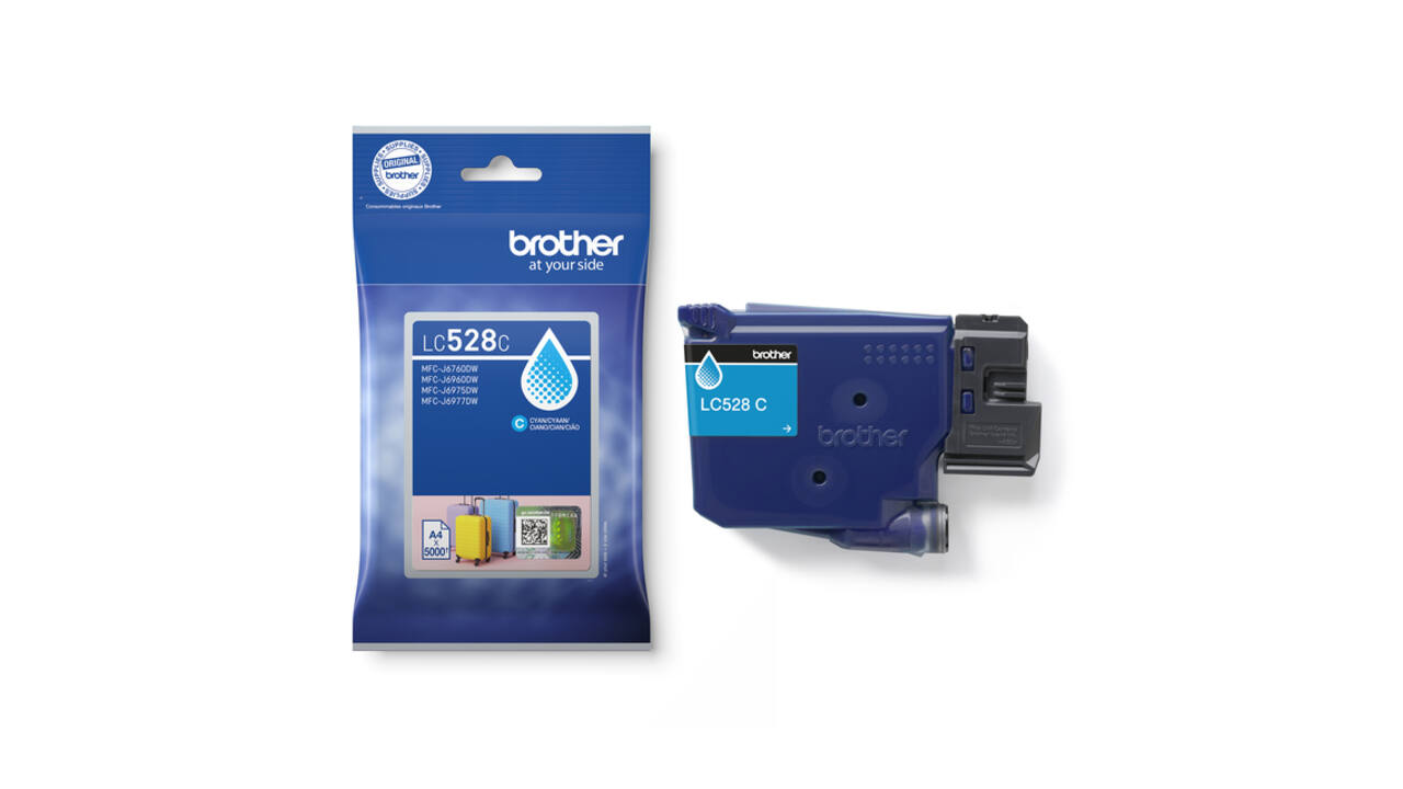 Inktcartridge Brother LC-528C blauw