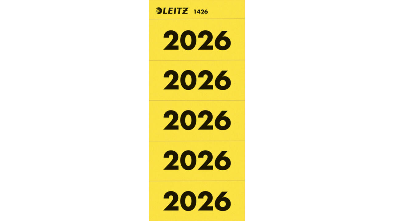 Rugetiket Leitz 2026 geel 100 stuks