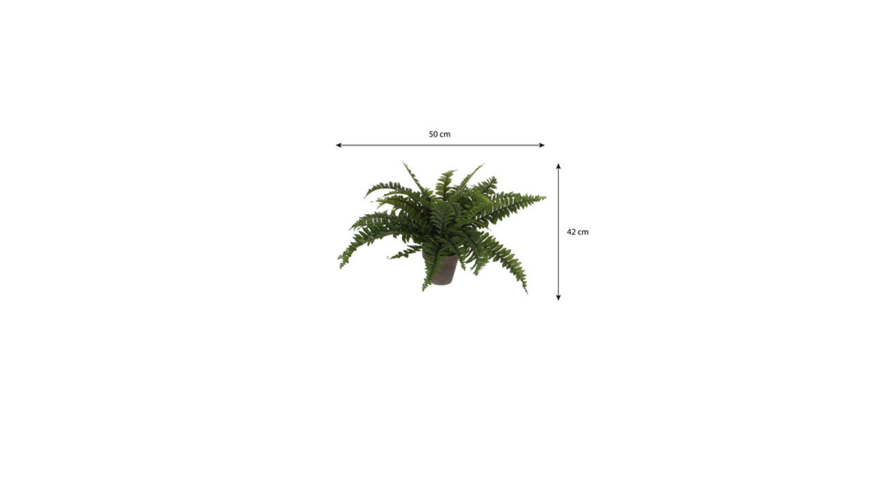 Kunstplant Mica Boston varen groen in pot Ø50cm 42cm