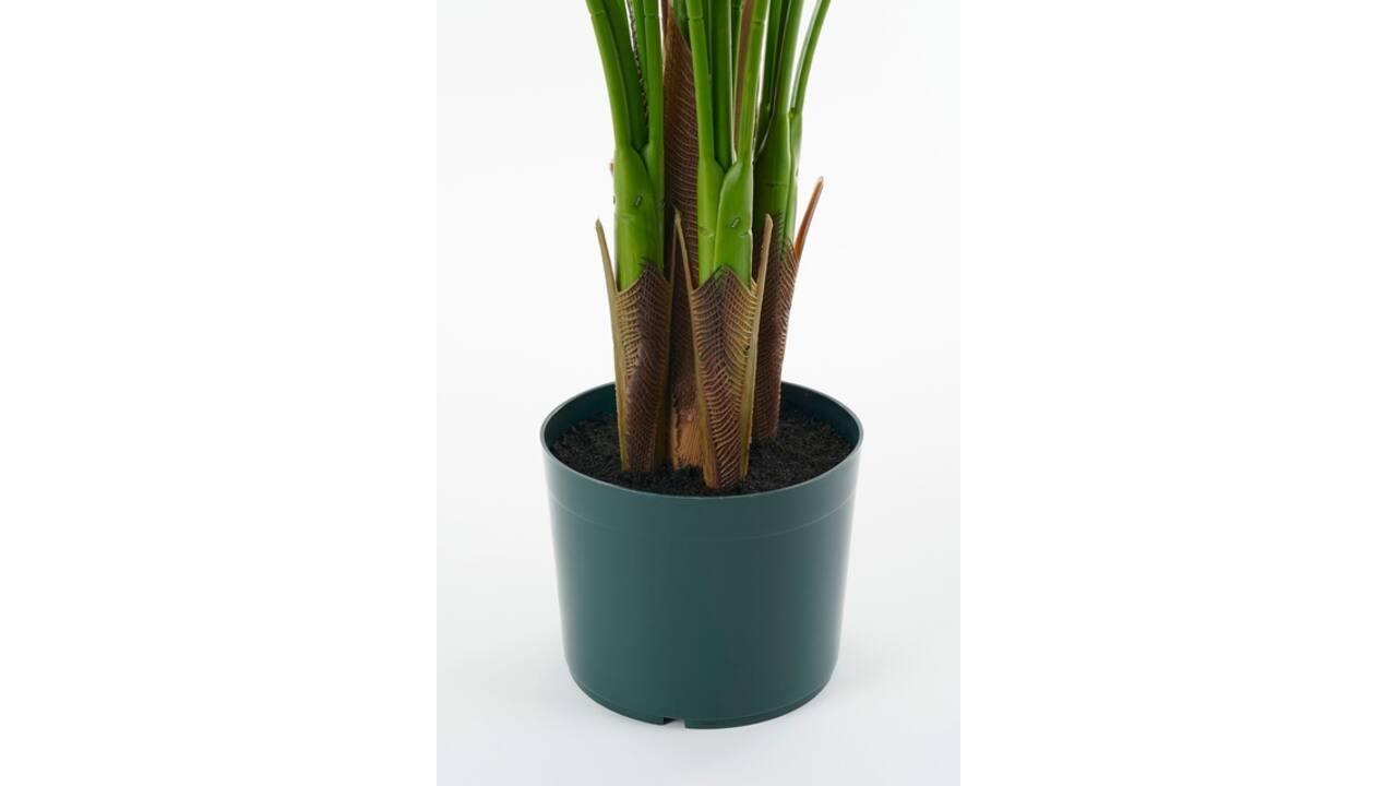 Kunstplant Mica Areca palm in pot groen waterproof