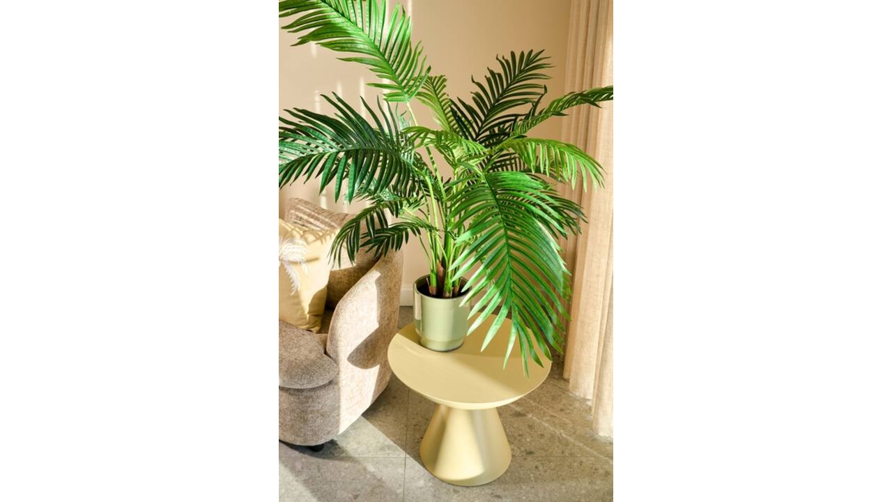 Kunstplant Mica Areca palm in pot groen waterproof