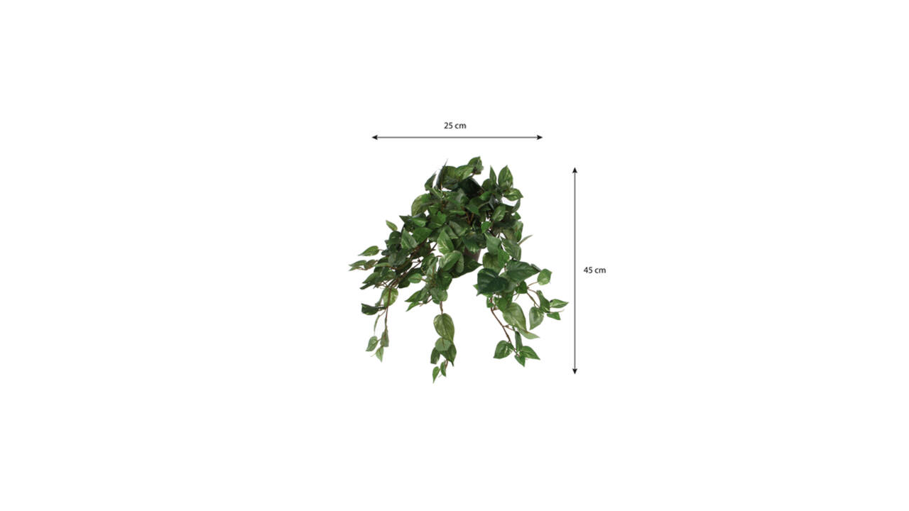 Kunstplant Mica Scindapsus hangend groen Ø25 45cm