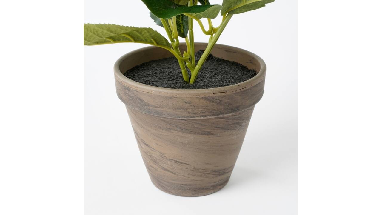 Kunstplant Mica Hortensia in pot groen Ø35 40cm