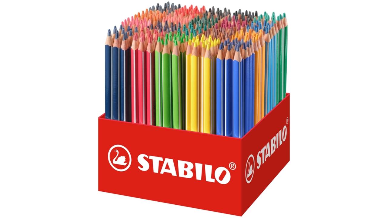 Kleurpotloden STABILO 203 Trio dik assorti classpack à 300 stuks