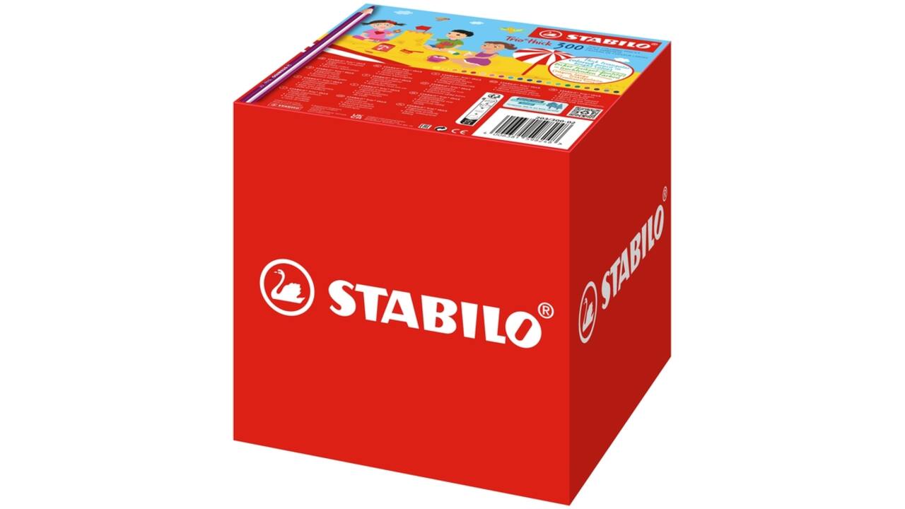 Kleurpotloden STABILO 203 Trio dik assorti classpack à 300 stuks