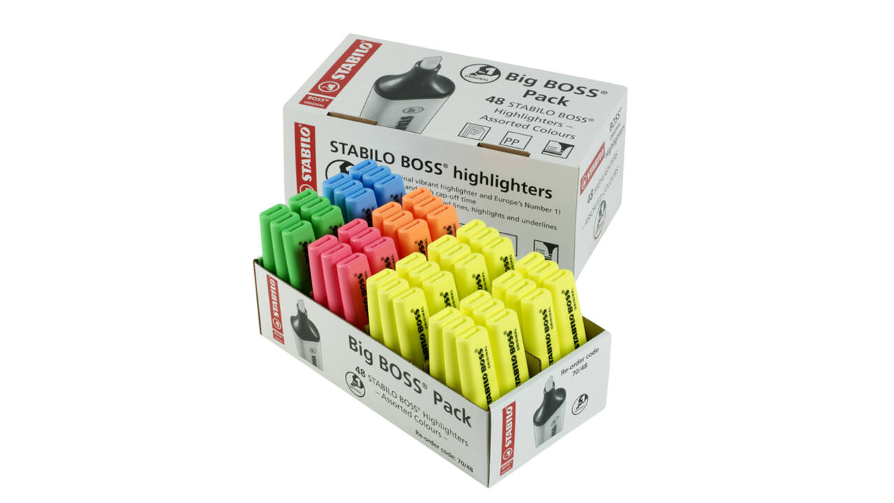 Markeerstift STABILO BOSS Original 70 assorti classpack à 48 stuks