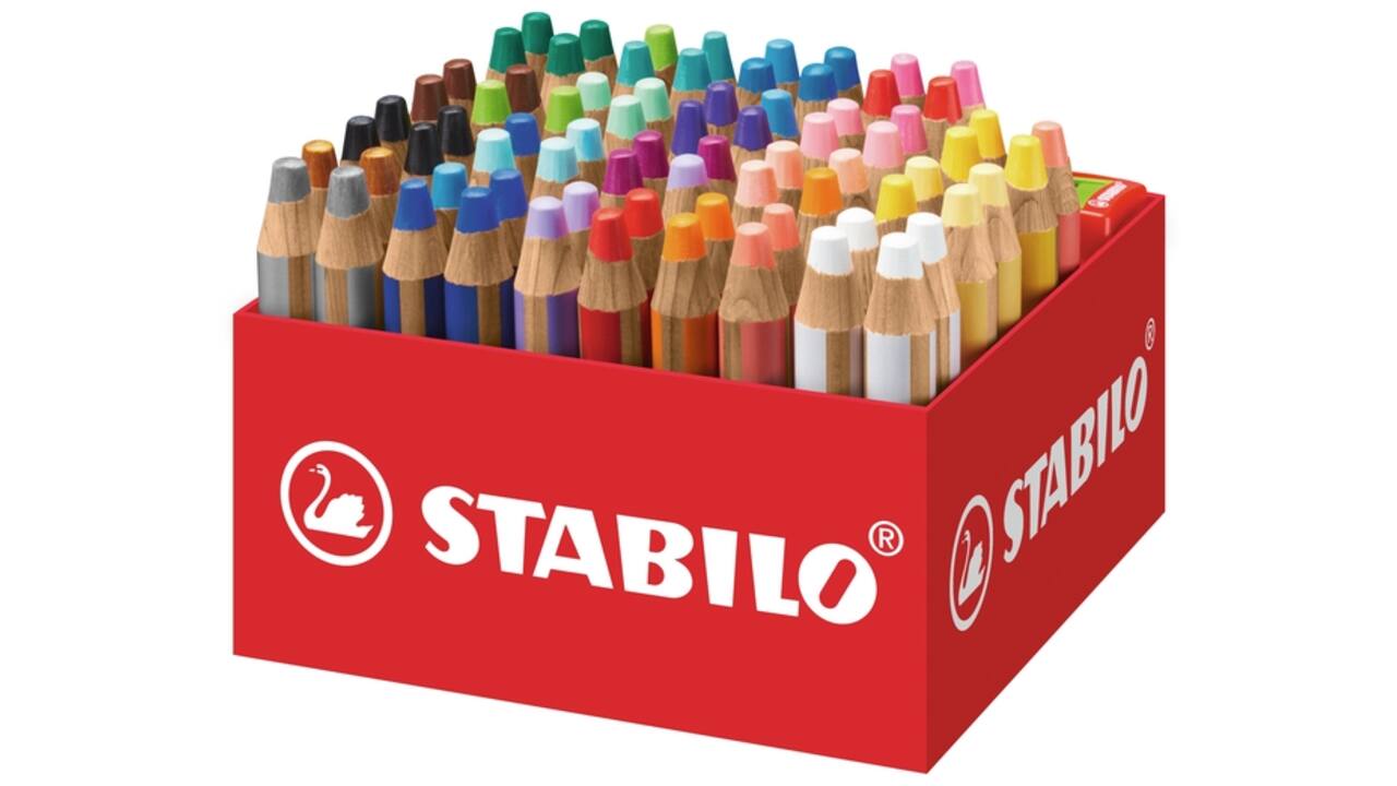 Kleurpotloden STABILO 882 woody 3 in 1 incl 4 slijpers classpack 76st