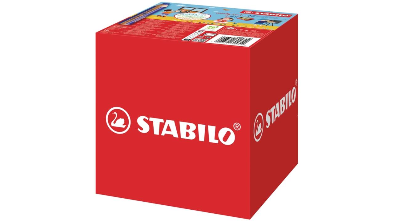 Kleurpotloden STABILO 882 woody 3 in 1 incl 4 slijpers classpack 76st