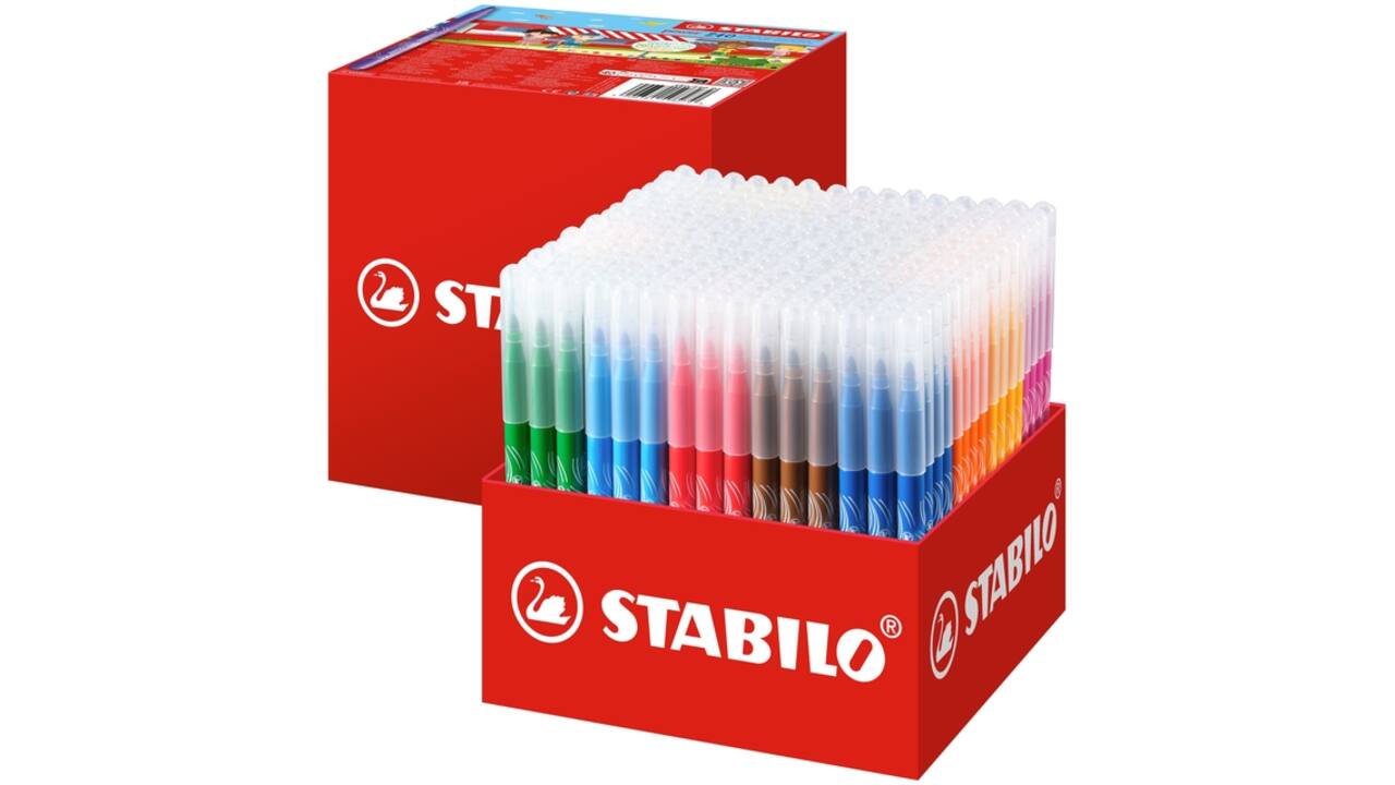 Viltstift STABILO power 280 medium assorti classpack à 240 stuks