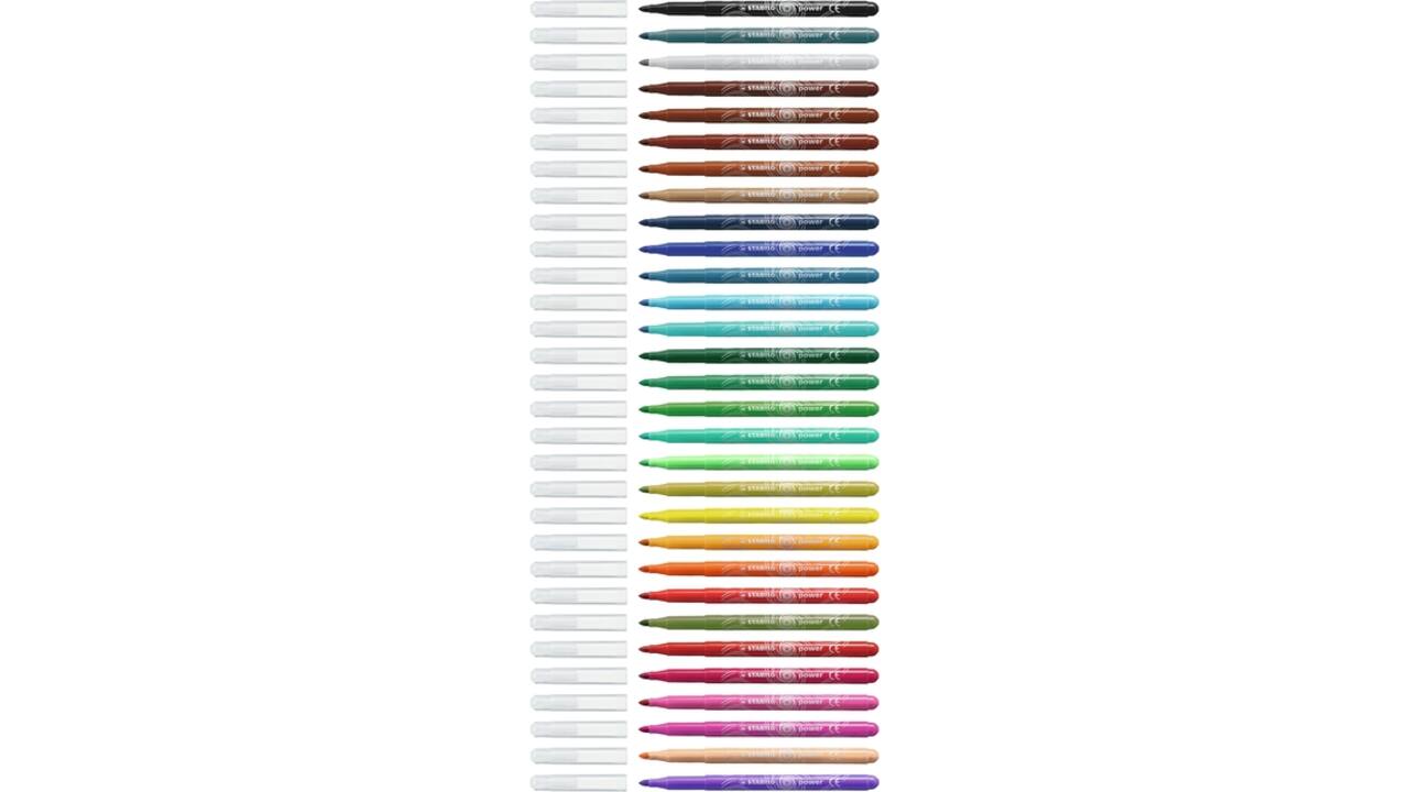 Viltstift STABILO power 280 medium assorti classpack à 240 stuks