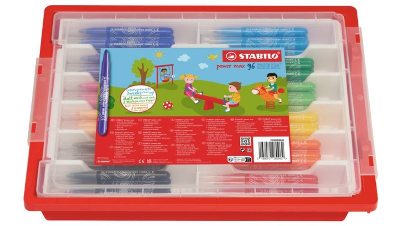 Viltstift STABILO power Max 980 fijn assorti classpack à 140 stuks