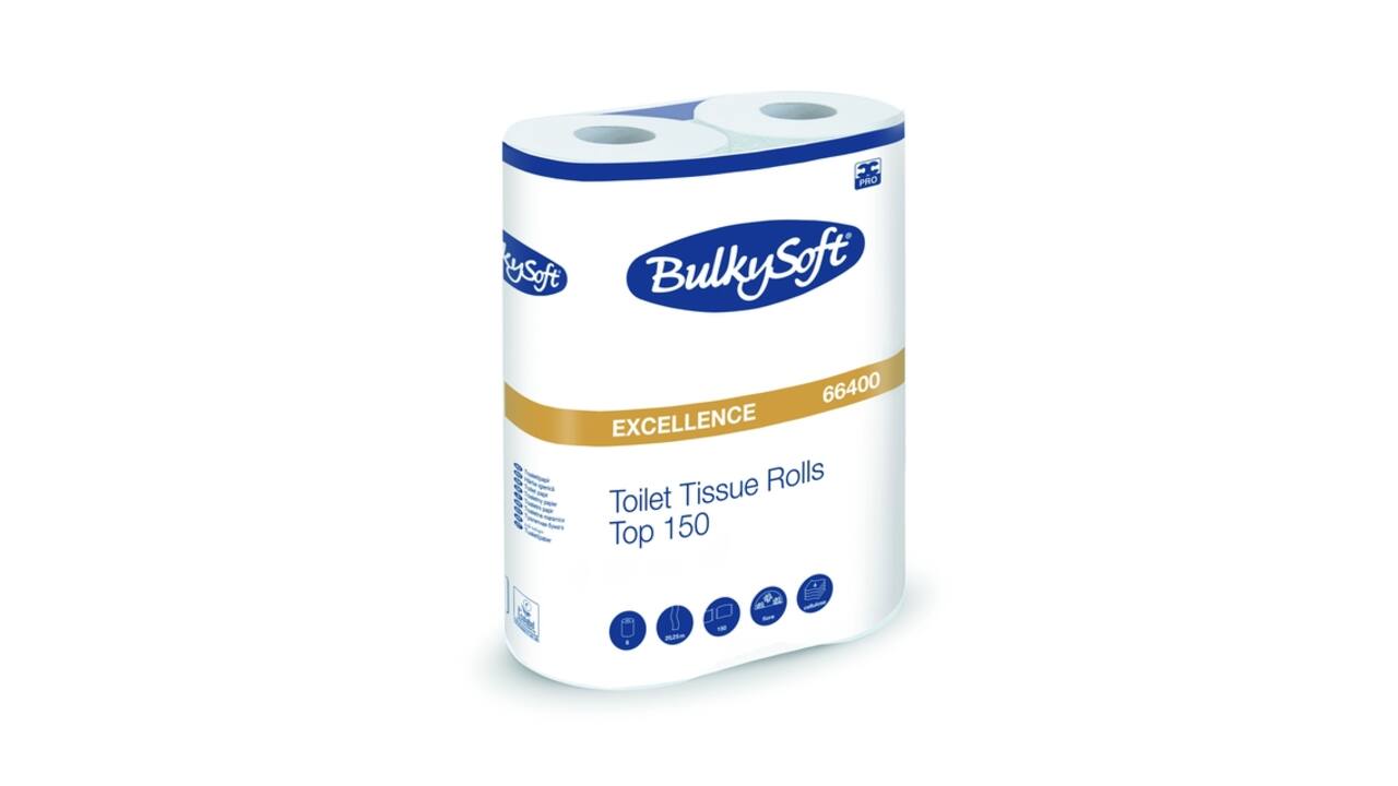 Toiletpapier BulkySoft Excellence 4-laags 6x150 vel wit 66400