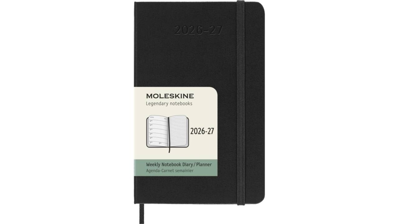 Agenda 2027 Moleskine 18M Planner Weekly 7dagen/1pagina pocket hc black