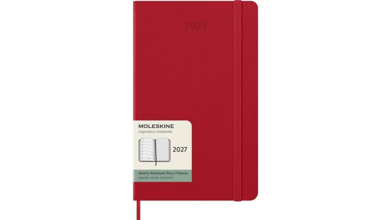 Agenda 2027 Moleskine 12M Planner Weekly 7dagen/1pagina large hc scarlet red