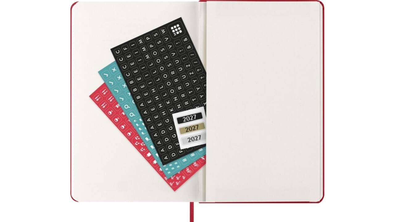 Agenda 2027 Moleskine 12M Planner Weekly 7dagen/1pagina large hc scarlet red