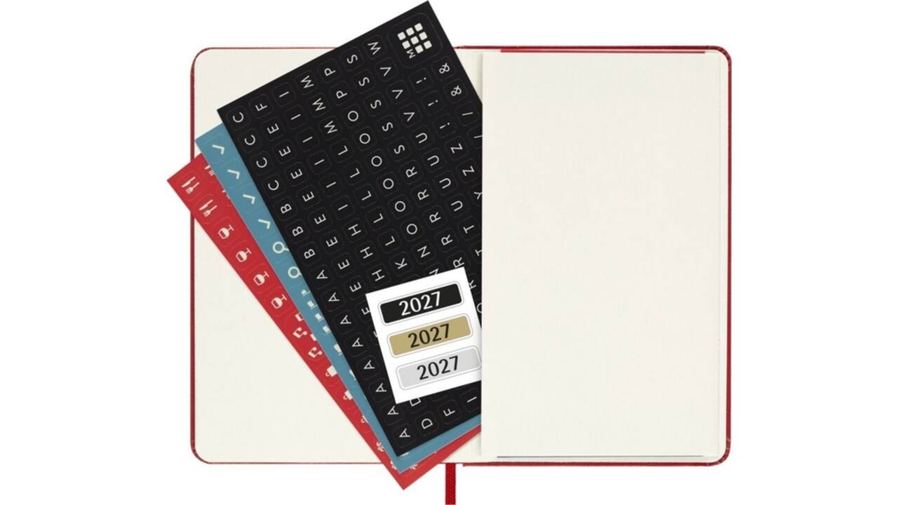 Agenda 2027 Moleskine 12M Planner Weekly 7dagen/1pagina pocket hc scarlet red