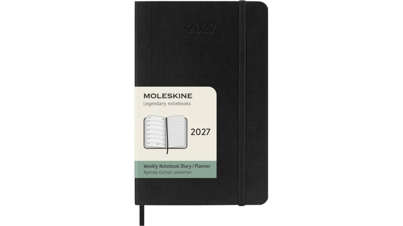 Agenda 2027 Moleskine 12M Planner Weekly 7dagen/1pagina pocket sc black