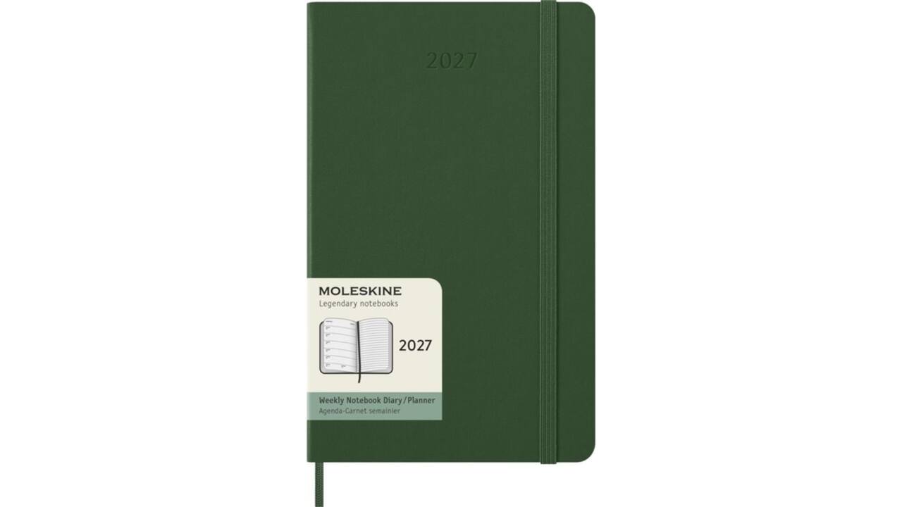 Agenda 2027 Moleskine 12M Planner Weekly 7dagen/1pagina large hc myrtle green