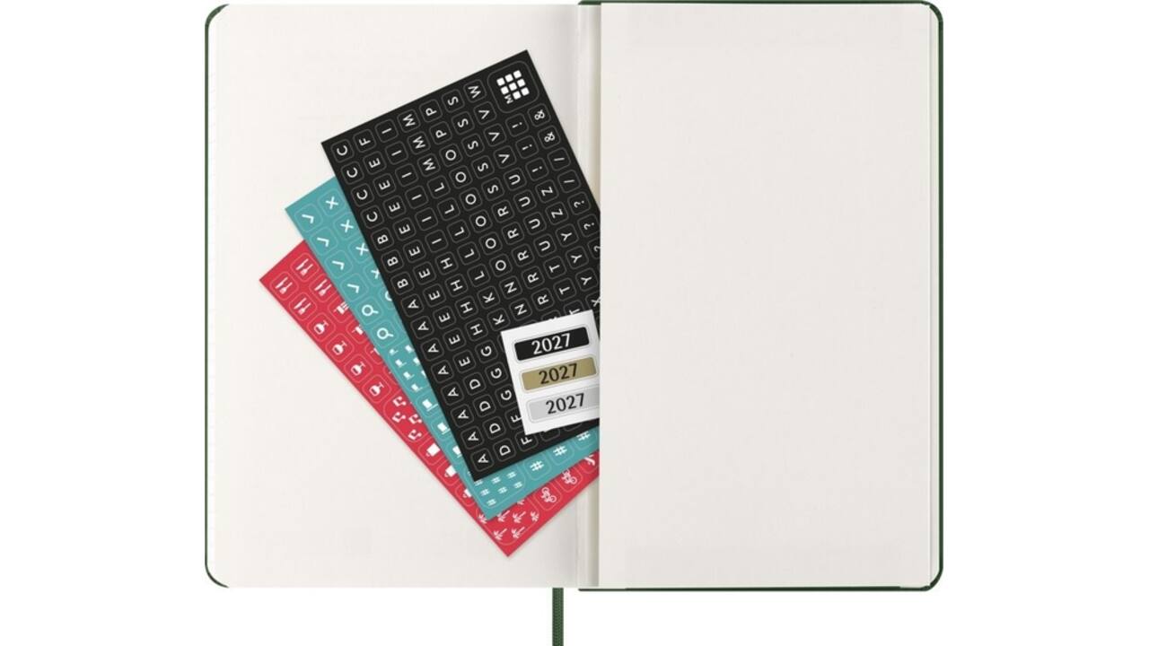 Agenda 2027 Moleskine 12M Planner Weekly 7dagen/1pagina large hc myrtle green