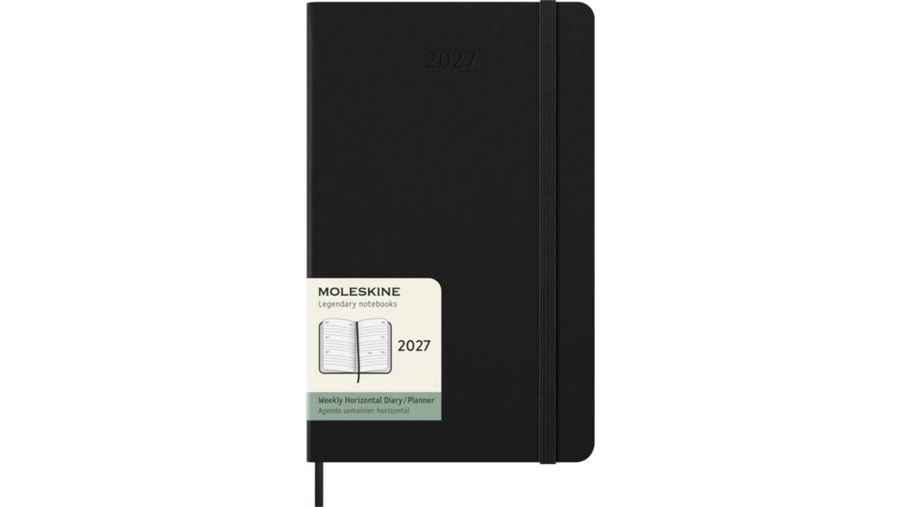 Agenda 2027 Moleskine 12M Planner Weekly 7dagen/2pagina's large hc black