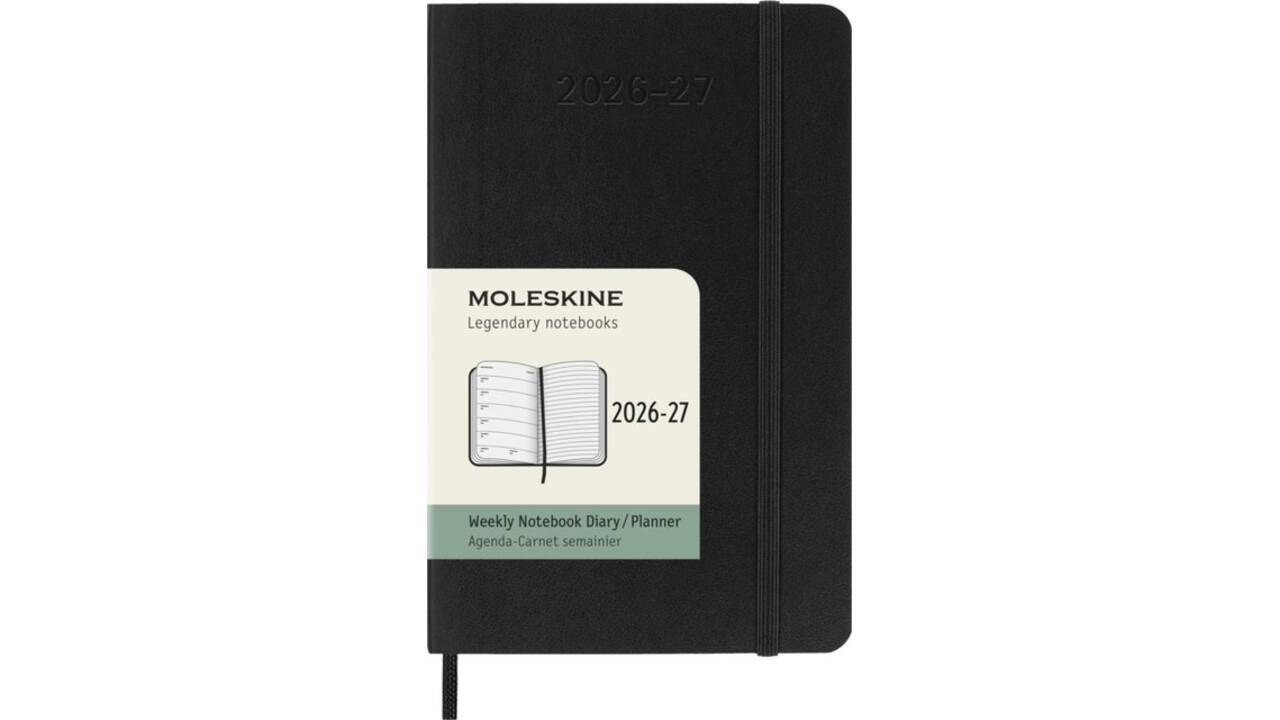 Agenda 2027 Moleskine 18M Planner Weekly 7dagen/1pagina pocket sc black