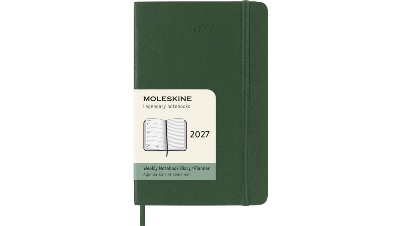 Agenda 2027 Moleskine 12M Planner Weekly 7dagen/1pagina pocket sc myrtle green