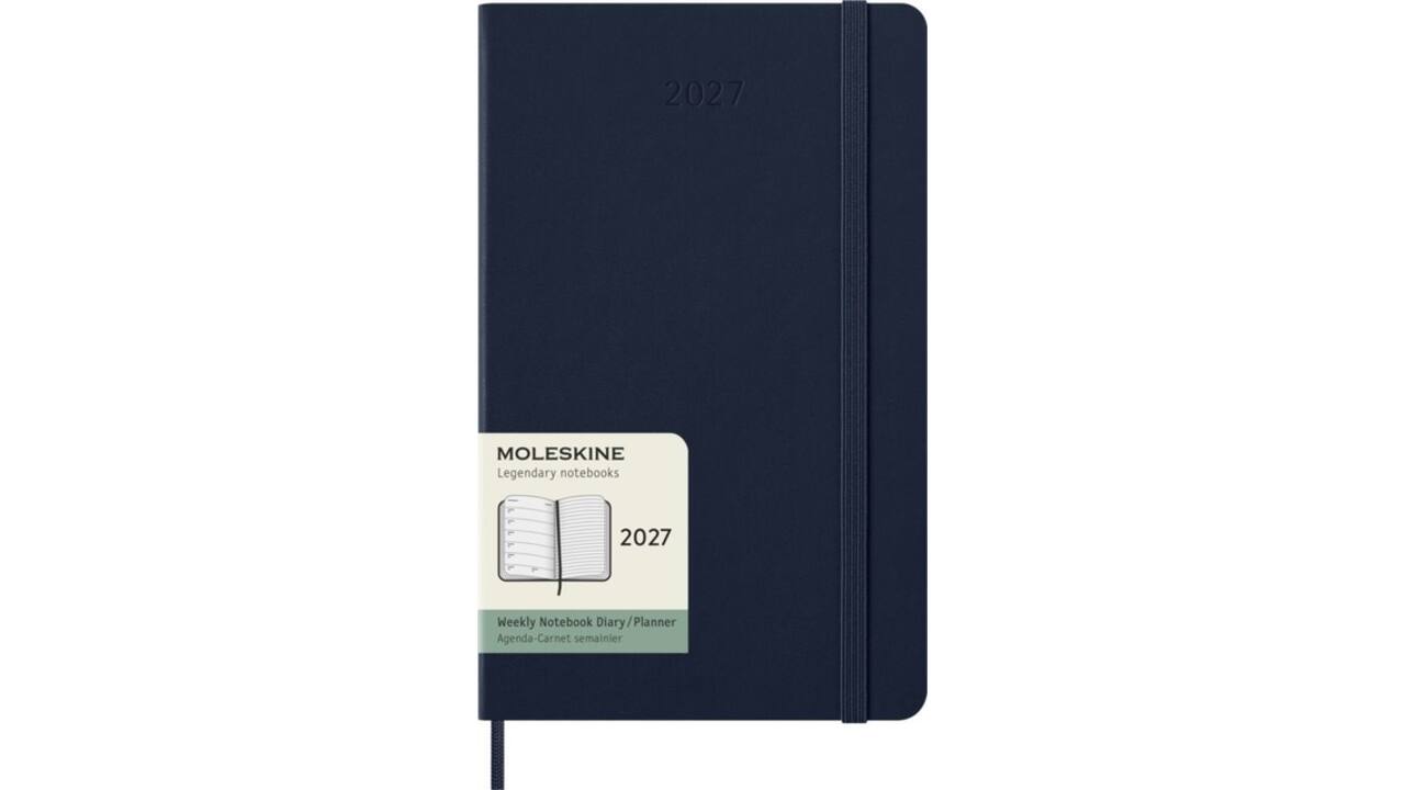 Agenda 2027 Moleskine 12M Planner Weekly 7dagen/1pagina large hc sapphire blue