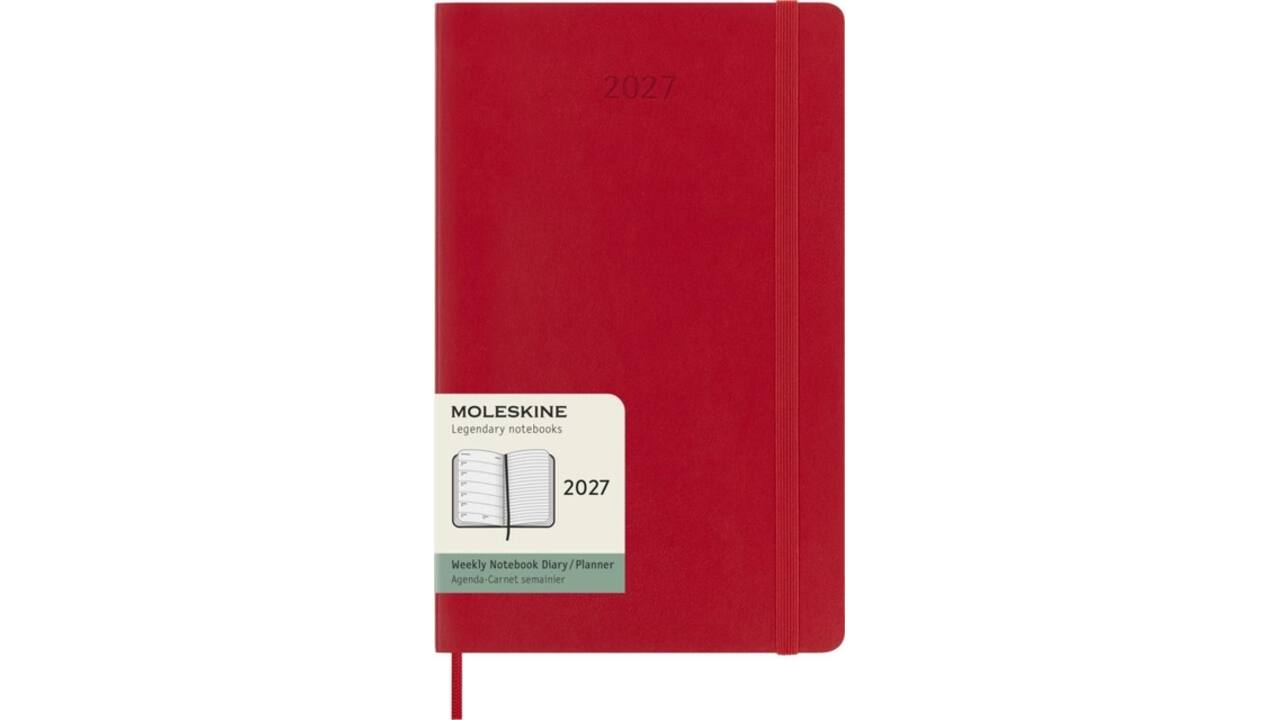 Agenda 2027 Moleskine 12M Planner Weekly 7dagen/1pagina large sc scarlet red