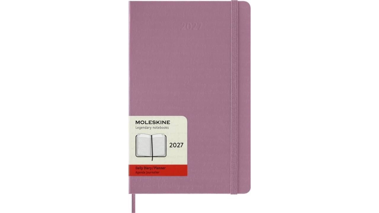 Agenda 2027 Moleskine 12M Planner Daily 1dag/1pagina large hc majestic pink