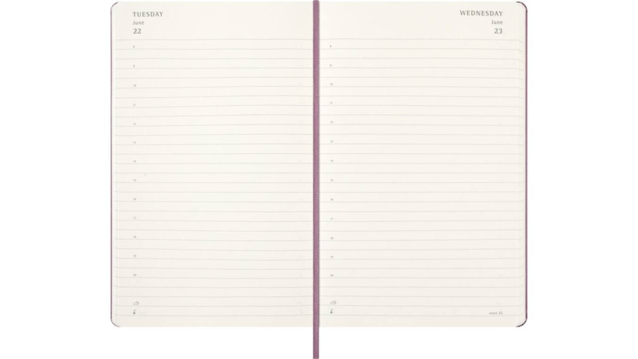 Agenda 2027 Moleskine 12M Planner Daily 1dag/1pagina large hc majestic pink