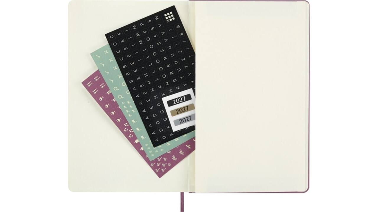 Agenda 2027 Moleskine 12M Planner Daily 1dag/1pagina large hc majestic pink