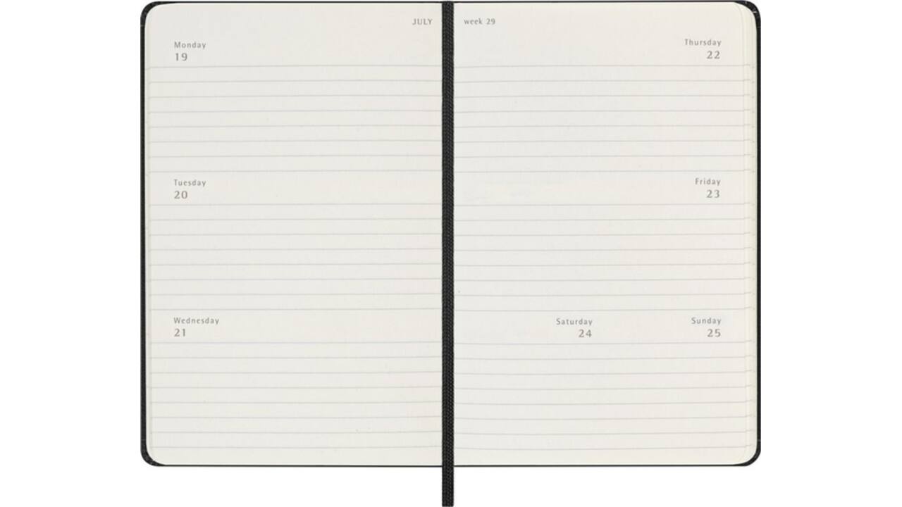 Agenda 2027 Moleskine 12M Planner Weekly 7dagen/2pagina's pocket hc black