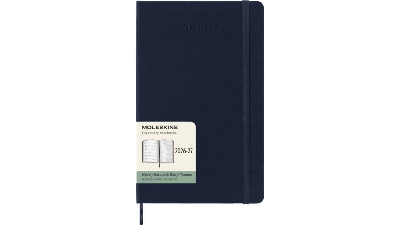 Agenda 2027 Moleskine 18M Planner Weekly 7dagen/1pagina large hc sapphire blue